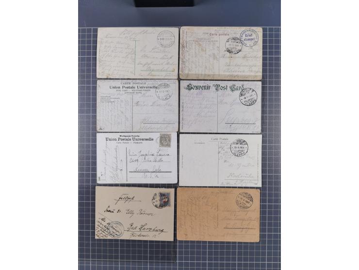 1914/18, 17 Briefe, Karten und Fotos, teils aus Palästina mit AK Deutsche Kolonie Haifa, Bade- ud Entlausungsanstalt, Mil.Mis