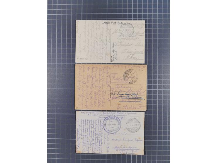 1914/18, 17 Briefe, Karten und Fotos, teils aus Palästina mit AK Deutsche Kolonie Haifa, Bade- ud Entlausungsanstalt, Mil.Mis