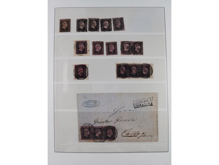 1850/67, ungebrauchte und gestempelte kleine Sammlung mit u.a. Nr. 1 im 4er-Streifen und einigen, teils interessanten Briefen