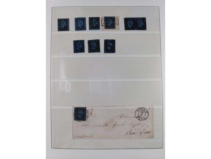 1850/67, ungebrauchte und gestempelte kleine Sammlung mit u.a. Nr. 1 im 4er-Streifen und einigen, teils interessanten Briefen