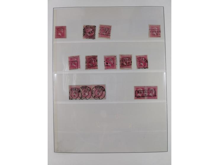 1850/67, ungebrauchte und gestempelte kleine Sammlung mit u.a. Nr. 1 im 4er-Streifen und einigen, teils interessanten Briefen