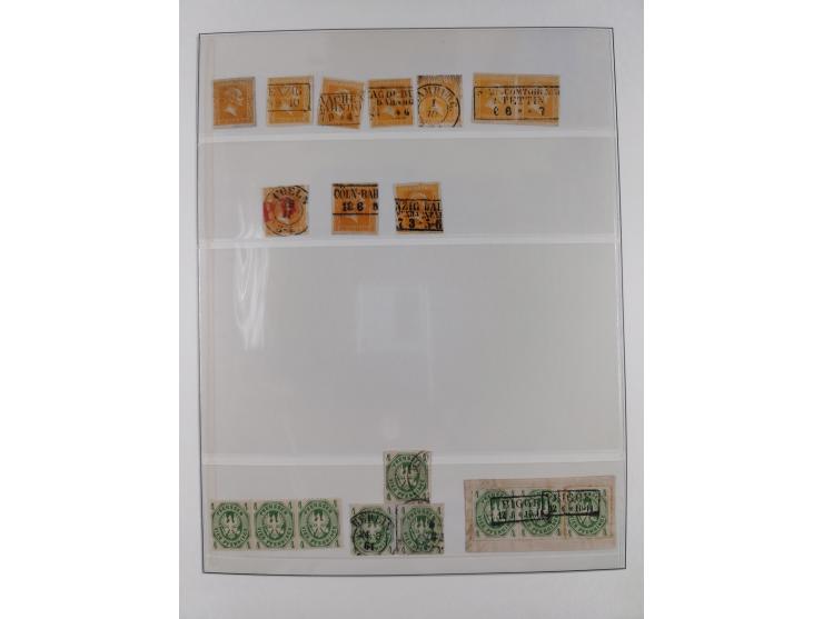 1850/67, ungebrauchte und gestempelte kleine Sammlung mit u.a. Nr. 1 im 4er-Streifen und einigen, teils interessanten Briefen