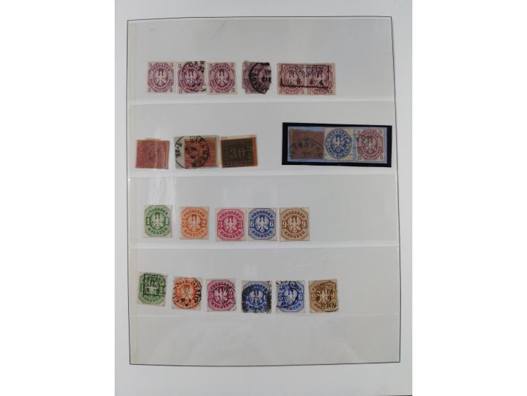 1850/67, ungebrauchte und gestempelte kleine Sammlung mit u.a. Nr. 1 im 4er-Streifen und einigen, teils interessanten Briefen