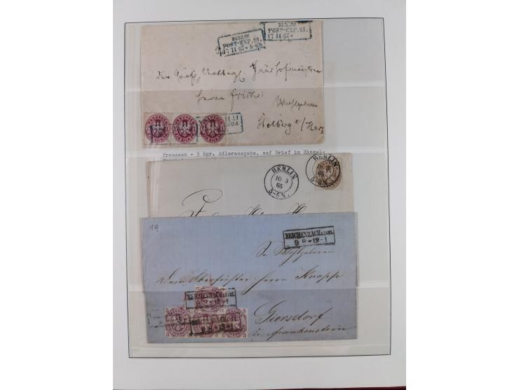 1850/67, ungebrauchte und gestempelte kleine Sammlung mit u.a. Nr. 1 im 4er-Streifen und einigen, teils interessanten Briefen