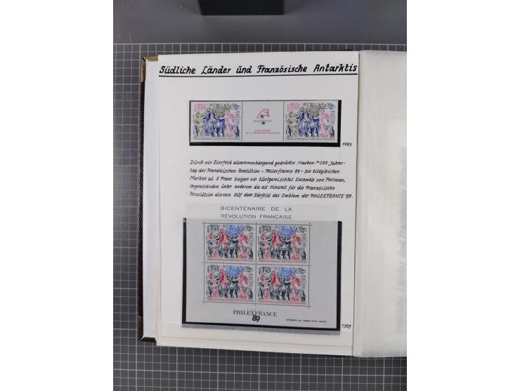 Antarktis: 1961/2016, meist postfrische Sammlung mit Ausgaben von diversen Ländern von Argentinien bis Wallis und Futuna, der