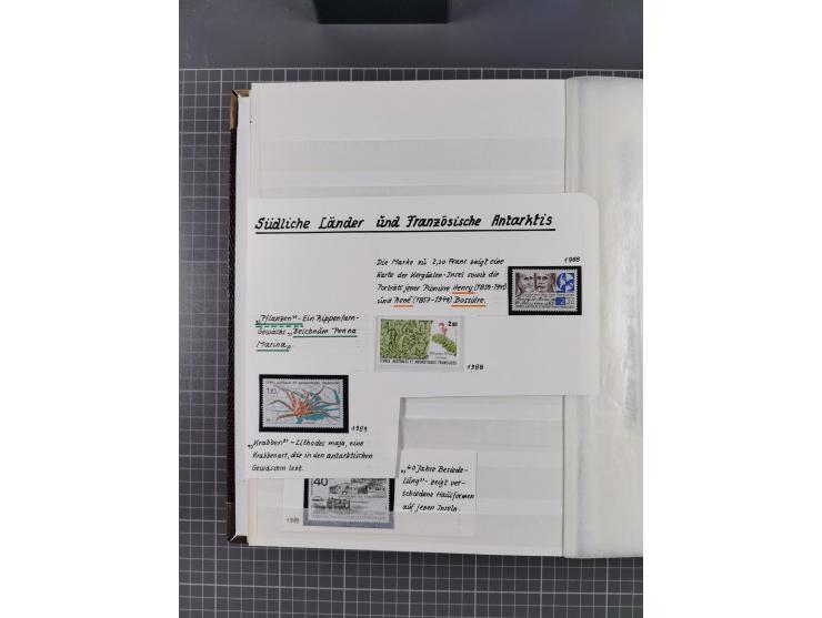 Antarktis: 1961/2016, meist postfrische Sammlung mit Ausgaben von diversen Ländern von Argentinien bis Wallis und Futuna, der