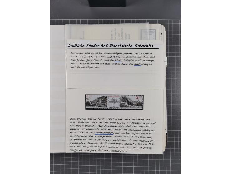 Antarktis: 1961/2016, meist postfrische Sammlung mit Ausgaben von diversen Ländern von Argentinien bis Wallis und Futuna, der