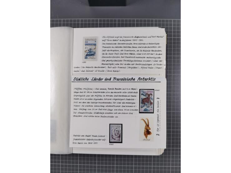 Antarktis: 1961/2016, meist postfrische Sammlung mit Ausgaben von diversen Ländern von Argentinien bis Wallis und Futuna, der