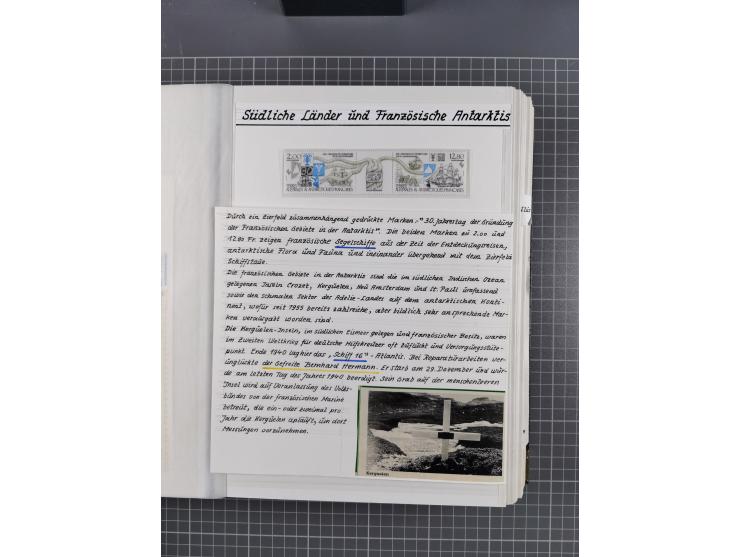 Antarktis: 1961/2016, meist postfrische Sammlung mit Ausgaben von diversen Ländern von Argentinien bis Wallis und Futuna, der