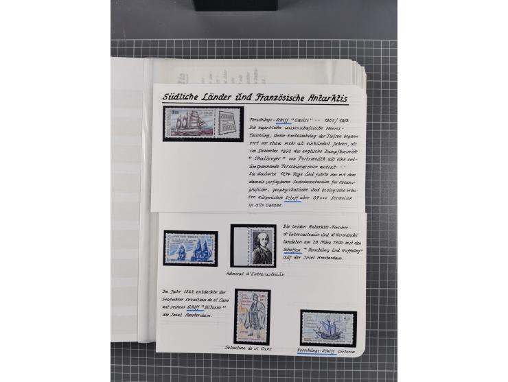 Antarktis: 1961/2016, meist postfrische Sammlung mit Ausgaben von diversen Ländern von Argentinien bis Wallis und Futuna, der