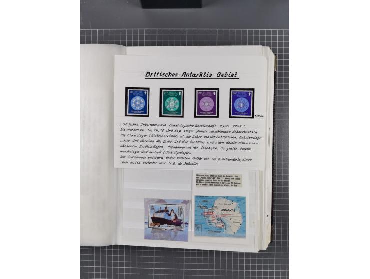 Antarktis: 1961/2016, meist postfrische Sammlung mit Ausgaben von diversen Ländern von Argentinien bis Wallis und Futuna, der