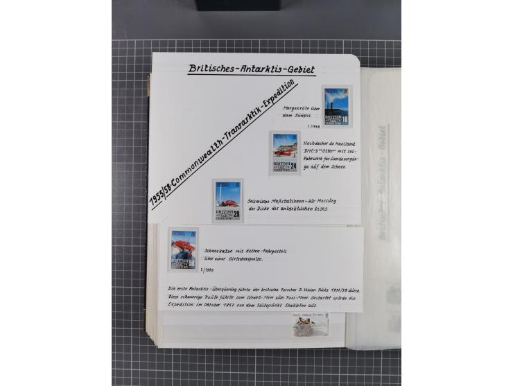Antarktis: 1961/2016, meist postfrische Sammlung mit Ausgaben von diversen Ländern von Argentinien bis Wallis und Futuna, der