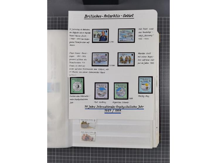 Antarktis: 1961/2016, meist postfrische Sammlung mit Ausgaben von diversen Ländern von Argentinien bis Wallis und Futuna, der