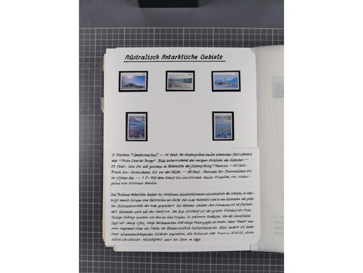 Antarktis: 1961/2016, meist postfrische Sammlung mit Ausgaben von diversen Ländern von Argentinien bis Wallis und Futuna, der