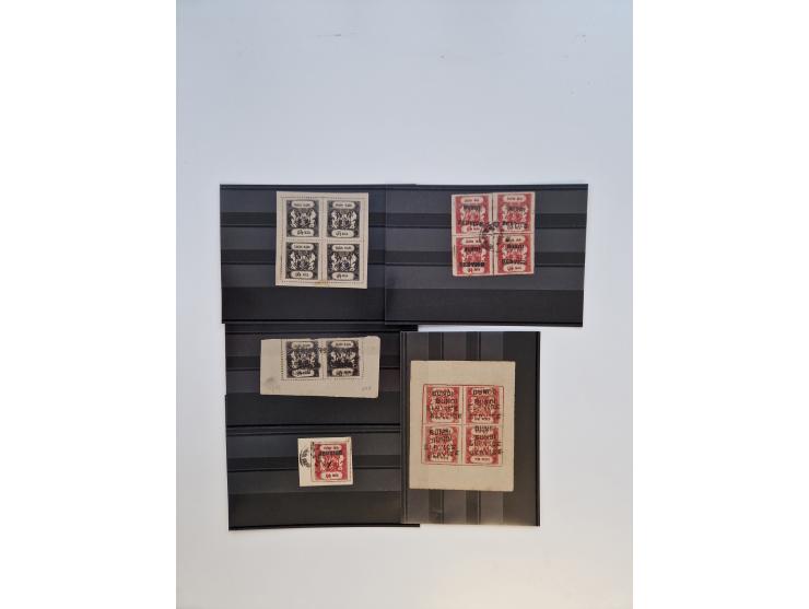 1914/44 (ca.), interesting lot oo about 100 stockcards, including Officials, unused, used and on entires with much interestin