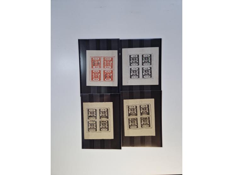 1914/44 (ca.), interesting lot oo about 100 stockcards, including Officials, unused, used and on entires with much interestin