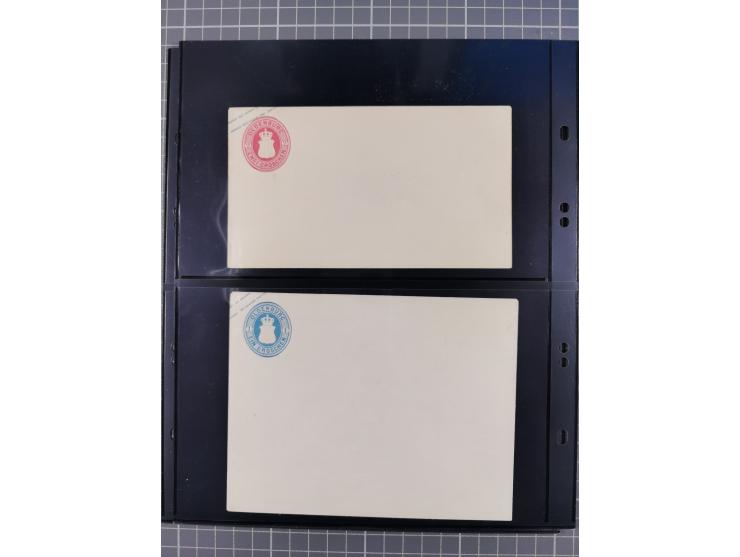 1861/64, kleine Sammlung von zwölf ungebrauchten Ganzsachenumschlag gegen, dabei U2-4B, U2A ND, U5B und U7A. Ein Fotoattest u