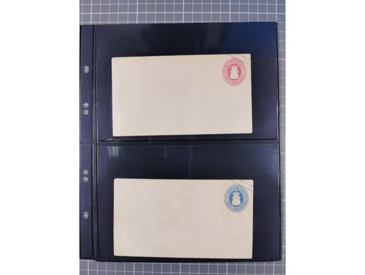 1861/64, kleine Sammlung von zwölf ungebrauchten Ganzsachenumschlag gegen, dabei U2-4B, U2A ND, U5B und U7A. Ein Fotoattest u