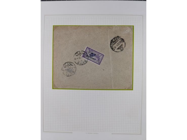 1915/57, 43 covers and cards from ottoman period to first fights, including WWI censor cards from Aleppo and Damas, parcel ca