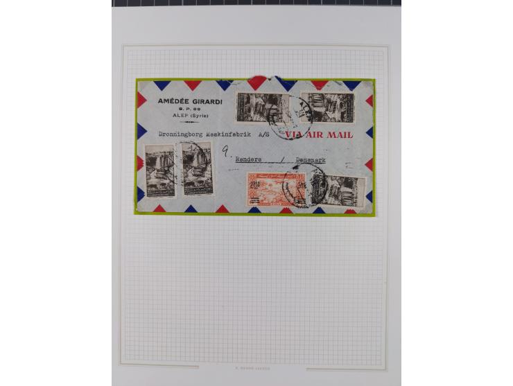 1915/57, 43 covers and cards from ottoman period to first fights, including WWI censor cards from Aleppo and Damas, parcel ca