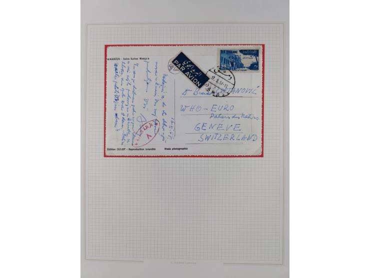 1915/57, 43 covers and cards from ottoman period to first fights, including WWI censor cards from Aleppo and Damas, parcel ca