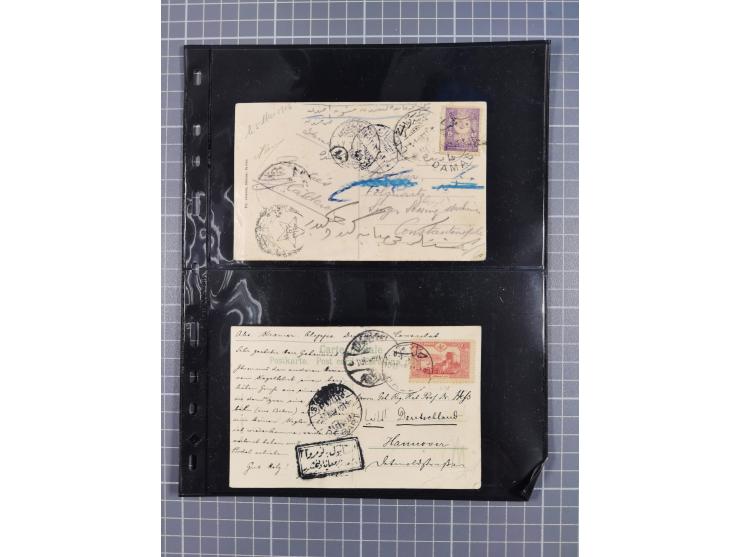 1915/57, 43 covers and cards from ottoman period to first fights, including WWI censor cards from Aleppo and Damas, parcel ca