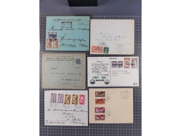 1915/57, 43 covers and cards from ottoman period to first fights, including WWI censor cards from Aleppo and Damas, parcel ca