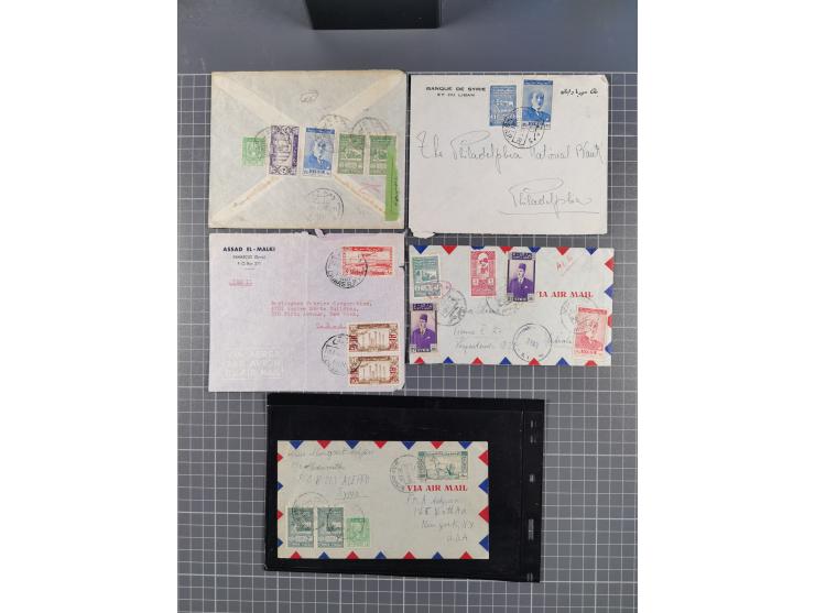1915/57, 43 covers and cards from ottoman period to first fights, including WWI censor cards from Aleppo and Damas, parcel ca