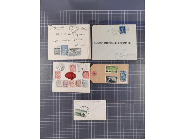 1915/57, 43 covers and cards from ottoman period to first fights, including WWI censor cards from Aleppo and Damas, parcel ca