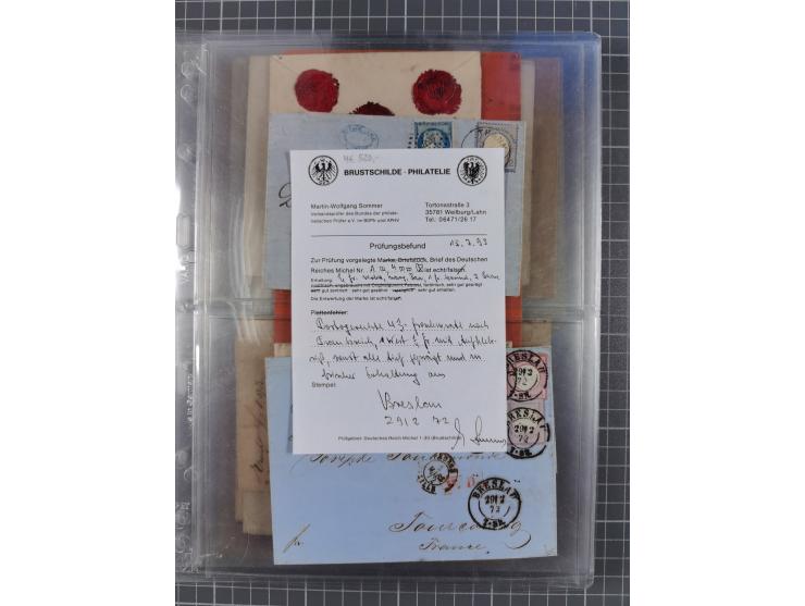 1826/1937 (ca.), umfangreiche Partie mit rund 40 Belegen, inkl. Deutsche Kolonie und WWI Besetzungen, interessante Einzel-, M