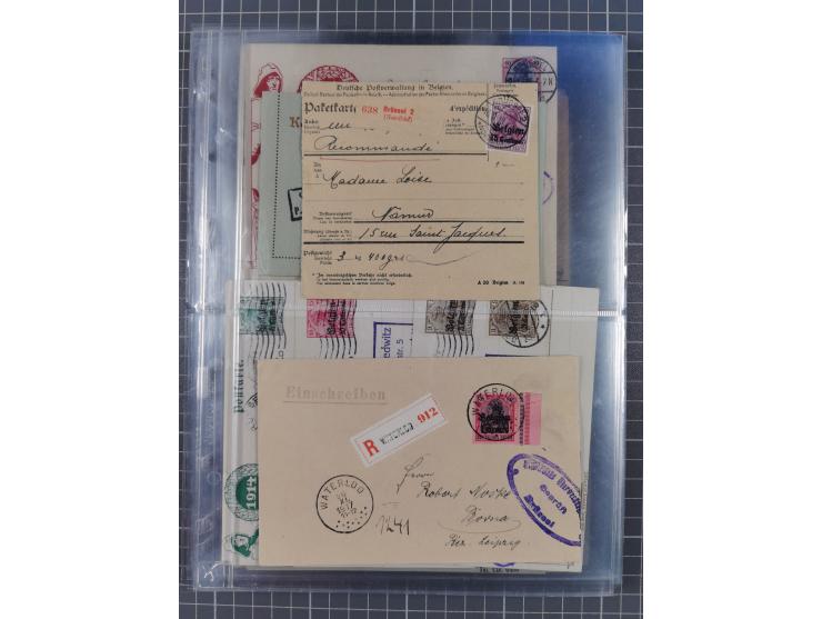 1826/1937 (ca.), umfangreiche Partie mit rund 40 Belegen, inkl. Deutsche Kolonie und WWI Besetzungen, interessante Einzel-, M