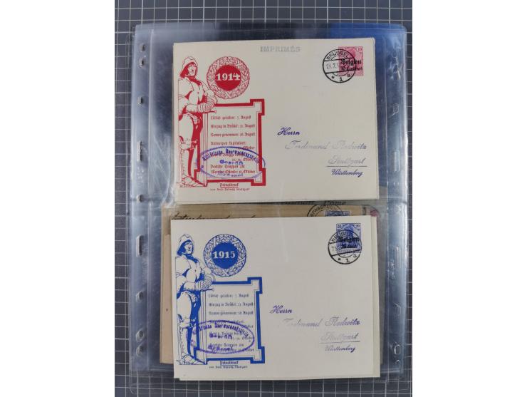 1826/1937 (ca.), umfangreiche Partie mit rund 40 Belegen, inkl. Deutsche Kolonie und WWI Besetzungen, interessante Einzel-, M