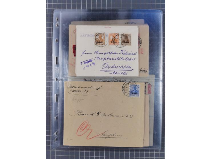 1826/1937 (ca.), umfangreiche Partie mit rund 40 Belegen, inkl. Deutsche Kolonie und WWI Besetzungen, interessante Einzel-, M