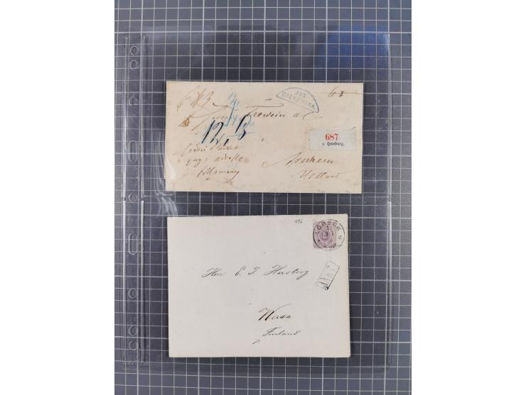 1826/1937 (ca.), umfangreiche Partie mit rund 40 Belegen, inkl. Deutsche Kolonie und WWI Besetzungen, interessante Einzel-, M