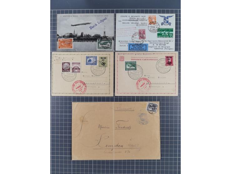 1709/1950, über 130 Briefe, Karten und Ganzsachen mit früher Botenpost, ca. 35 KZ- und Ghettopost-Belege mit u.a. zwei Karten