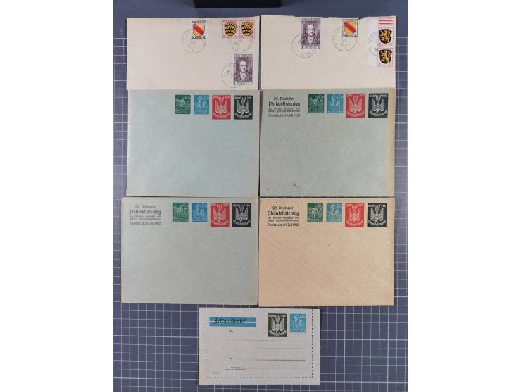 1709/1950, über 130 Briefe, Karten und Ganzsachen mit früher Botenpost, ca. 35 KZ- und Ghettopost-Belege mit u.a. zwei Karten