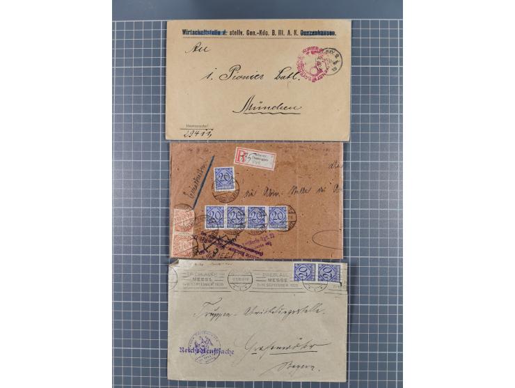 1709/1950, über 130 Briefe, Karten und Ganzsachen mit früher Botenpost, ca. 35 KZ- und Ghettopost-Belege mit u.a. zwei Karten