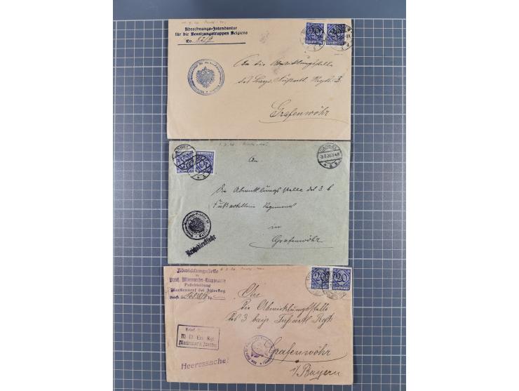 1709/1950, über 130 Briefe, Karten und Ganzsachen mit früher Botenpost, ca. 35 KZ- und Ghettopost-Belege mit u.a. zwei Karten