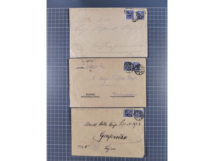 1709/1950, über 130 Briefe, Karten und Ganzsachen mit früher Botenpost, ca. 35 KZ- und Ghettopost-Belege mit u.a. zwei Karten