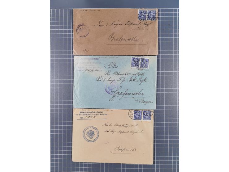 1709/1950, über 130 Briefe, Karten und Ganzsachen mit früher Botenpost, ca. 35 KZ- und Ghettopost-Belege mit u.a. zwei Karten