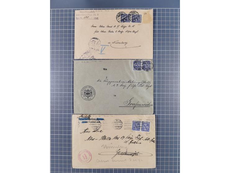 1709/1950, über 130 Briefe, Karten und Ganzsachen mit früher Botenpost, ca. 35 KZ- und Ghettopost-Belege mit u.a. zwei Karten