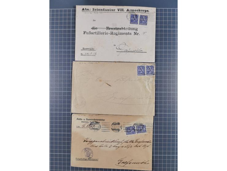 1709/1950, über 130 Briefe, Karten und Ganzsachen mit früher Botenpost, ca. 35 KZ- und Ghettopost-Belege mit u.a. zwei Karten