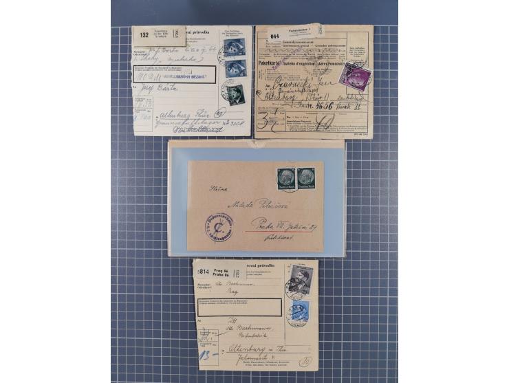 1709/1950, über 130 Briefe, Karten und Ganzsachen mit früher Botenpost, ca. 35 KZ- und Ghettopost-Belege mit u.a. zwei Karten