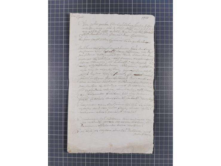 1709/1950, über 130 Briefe, Karten und Ganzsachen mit früher Botenpost, ca. 35 KZ- und Ghettopost-Belege mit u.a. zwei Karten