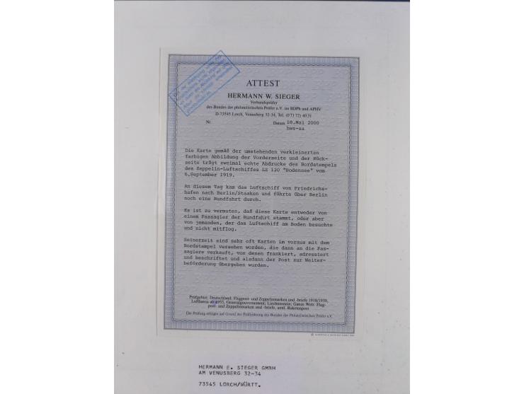 1919/1933, fast 30 Briefe und Karten mit Schwerpunkt bei der “Bodensee”-Post mit u.a. Sieger Nr. 19A, 19Ac, 19Ae, zwei fehler