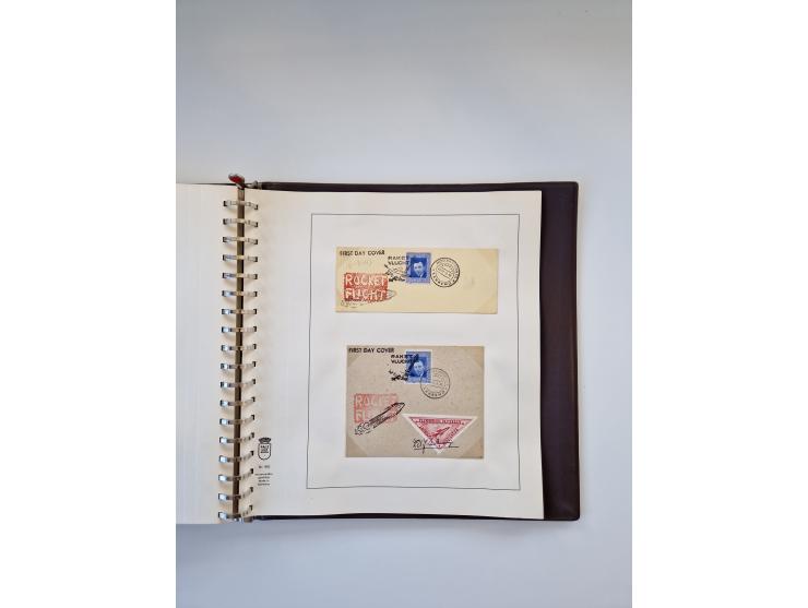 1931/2000 (ca.), interessanter Sammlungsbestand mit u.a. Postkarte “Tilling Raketenflugzeug” (Eckfehler), Österreich-Briefe m