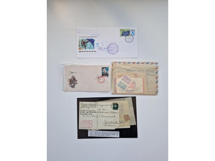 1931/2000 (ca.), interessanter Sammlungsbestand mit u.a. Postkarte “Tilling Raketenflugzeug” (Eckfehler), Österreich-Briefe m