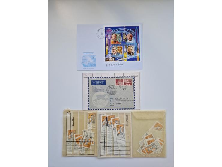 1931/2000 (ca.), interessanter Sammlungsbestand mit u.a. Postkarte “Tilling Raketenflugzeug” (Eckfehler), Österreich-Briefe m