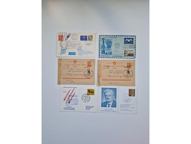 1931/2000 (ca.), interessanter Sammlungsbestand mit u.a. Postkarte “Tilling Raketenflugzeug” (Eckfehler), Österreich-Briefe m