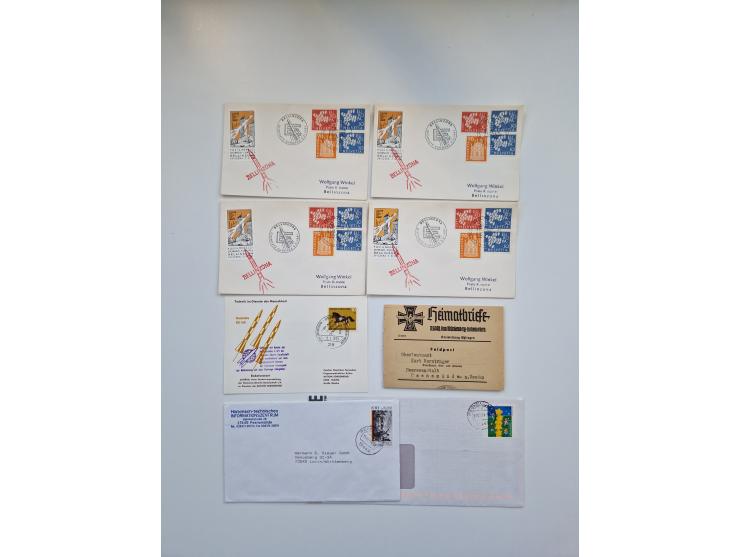 1931/2000 (ca.), interessanter Sammlungsbestand mit u.a. Postkarte “Tilling Raketenflugzeug” (Eckfehler), Österreich-Briefe m